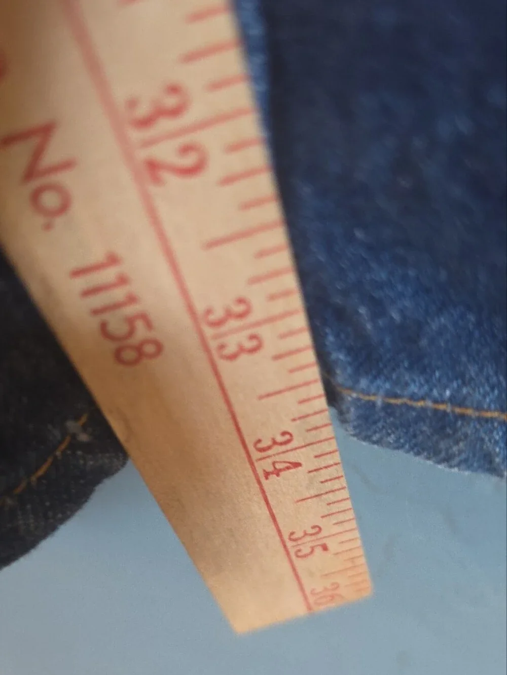 VTG Made In USA Orange Tab Levi's Men's Straight Jeans in Dark Blue Denim 38 34